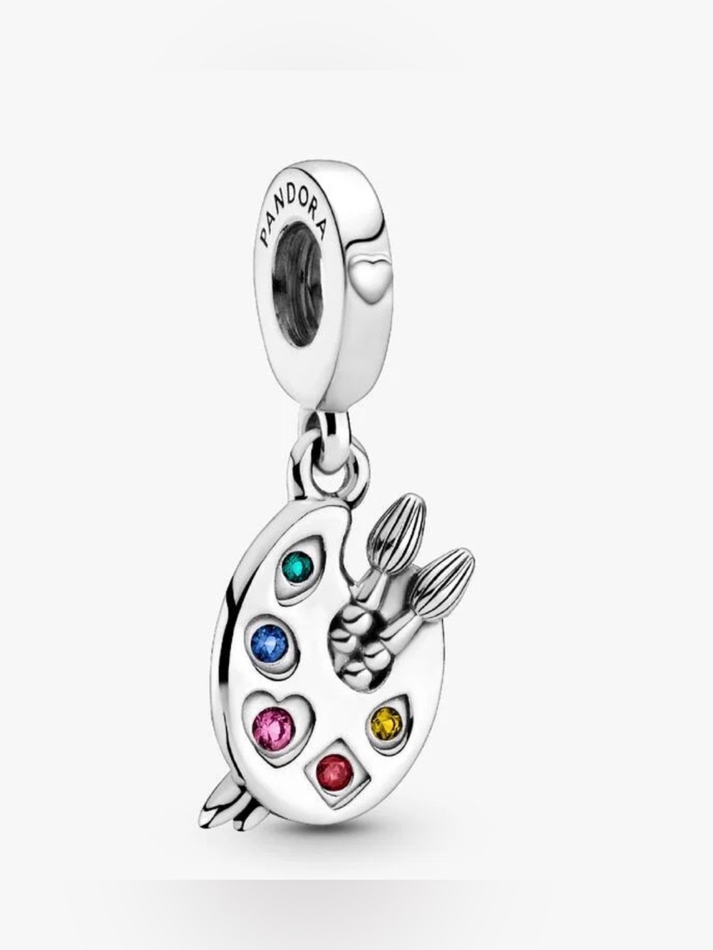 Artist's Palette Dangle Charm- Sterling silver
